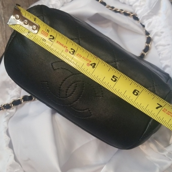 CHANEL Crossbody My Crush Vanity Lambskin Quilted Black Gold Bijoux Chain Handle - Picture 5 of 17